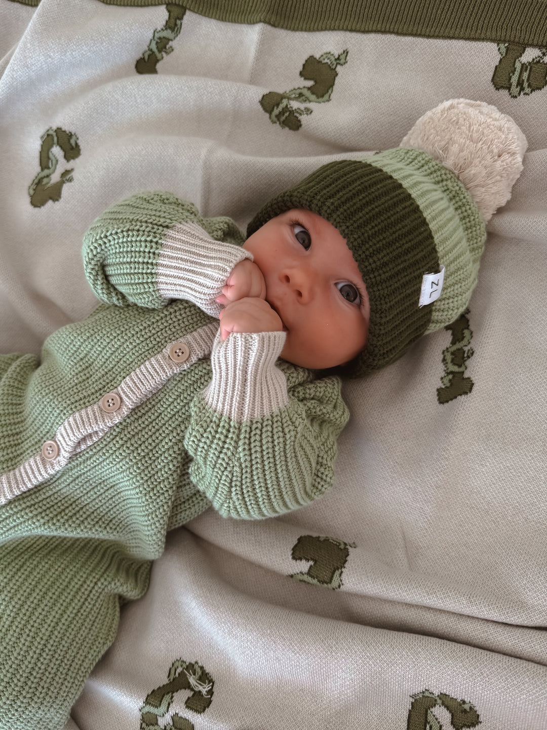 CLASSIC KNIT ROMPER ALOE