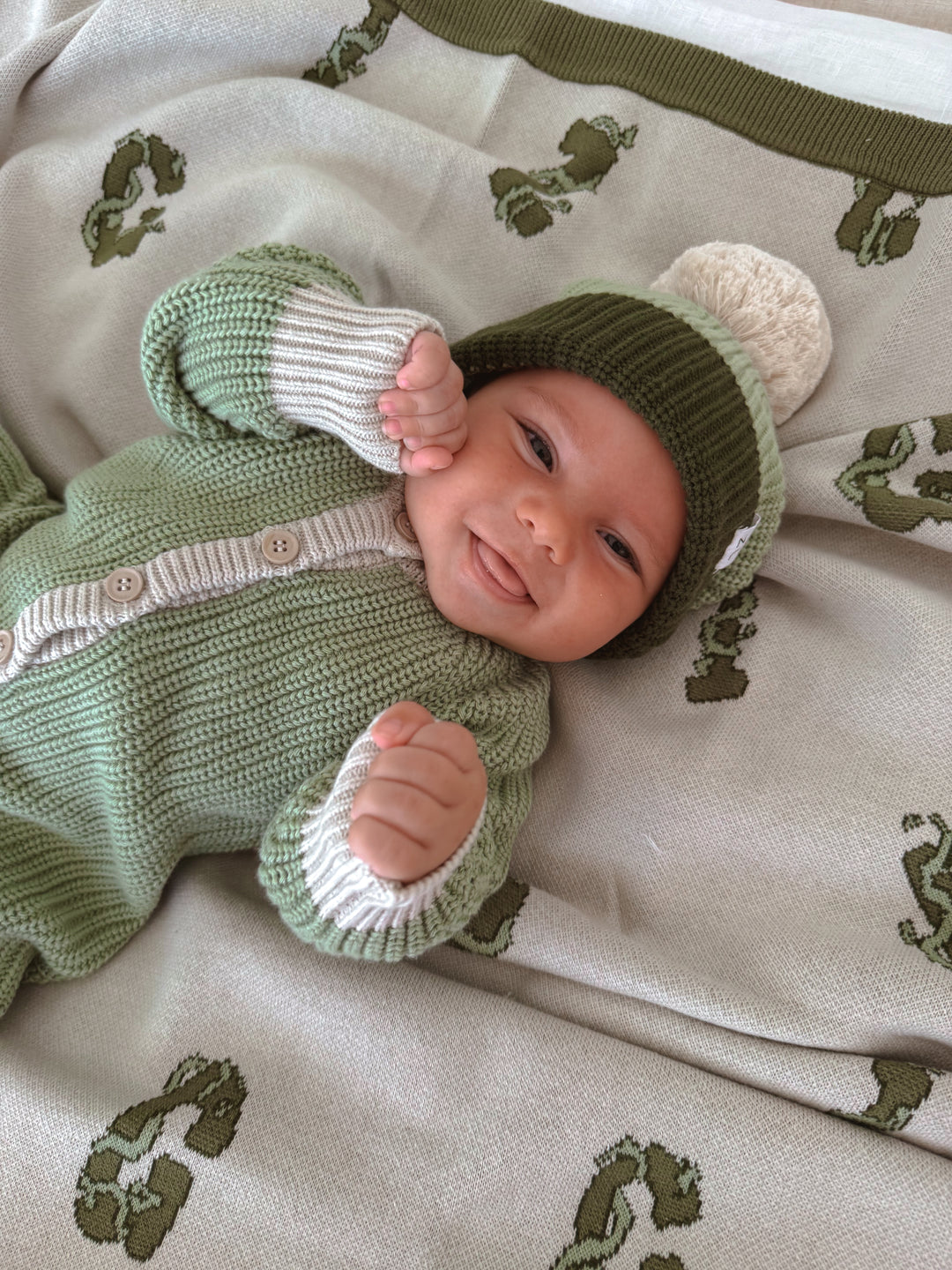 CLASSIC KNIT ROMPER ALOE