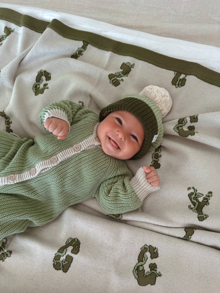 CLASSIC KNIT ROMPER ALOE