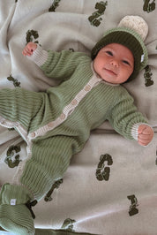 CLASSIC KNIT ROMPER ALOE
