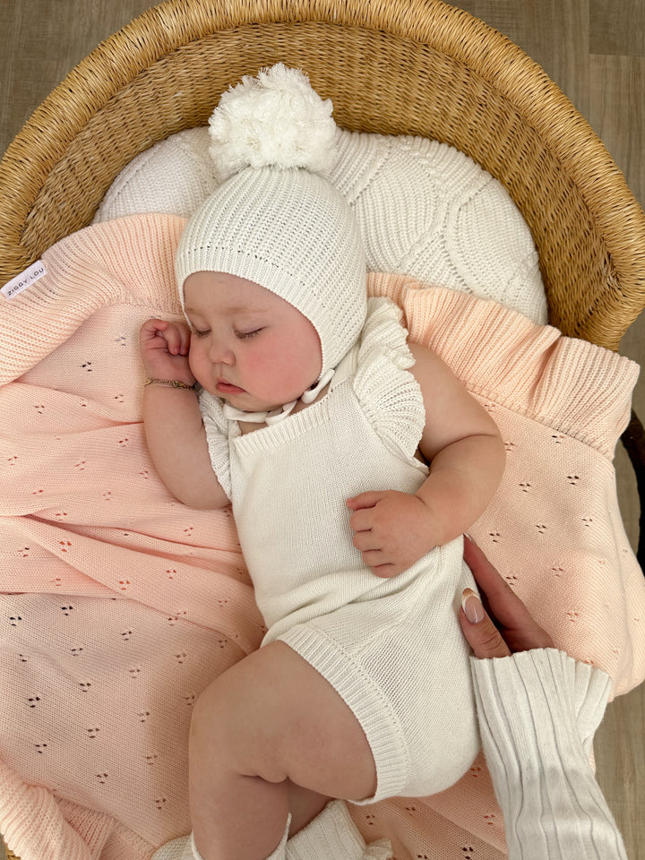 FRILL ROMPER | MILK