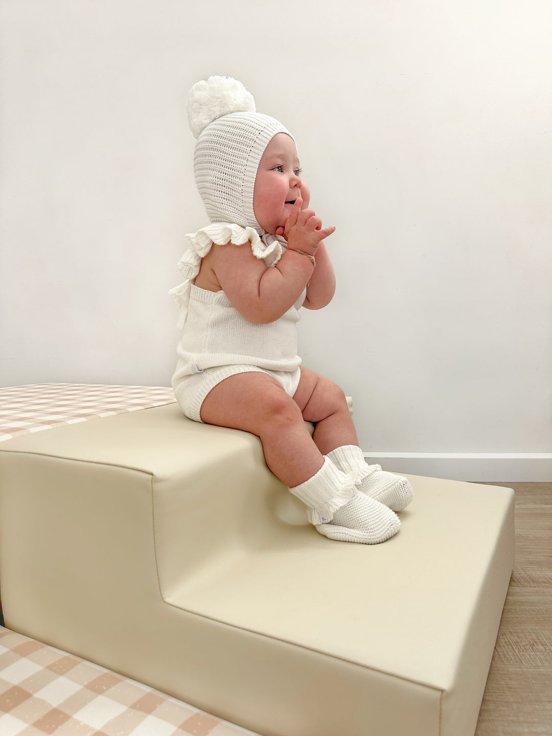 FRILL ROMPER | MILK