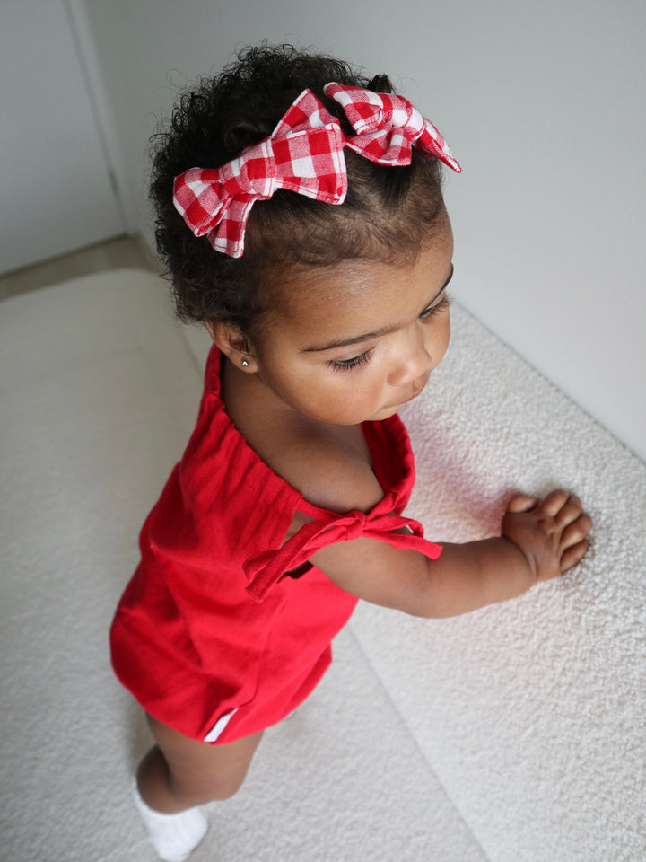 BOWS | RED GINGHAM