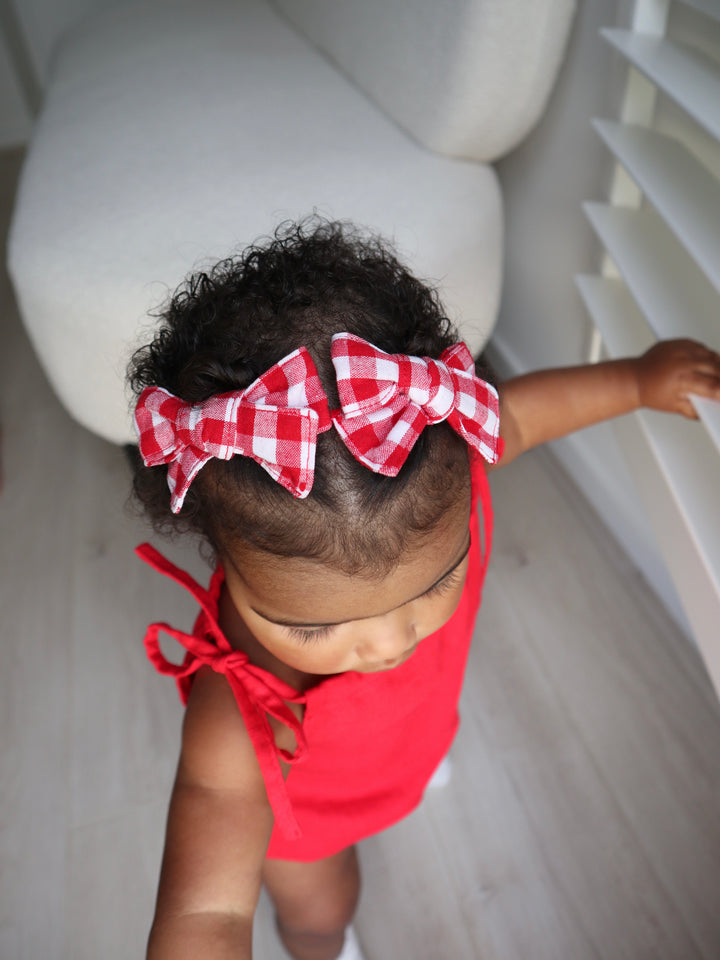 BOWS | RED GINGHAM