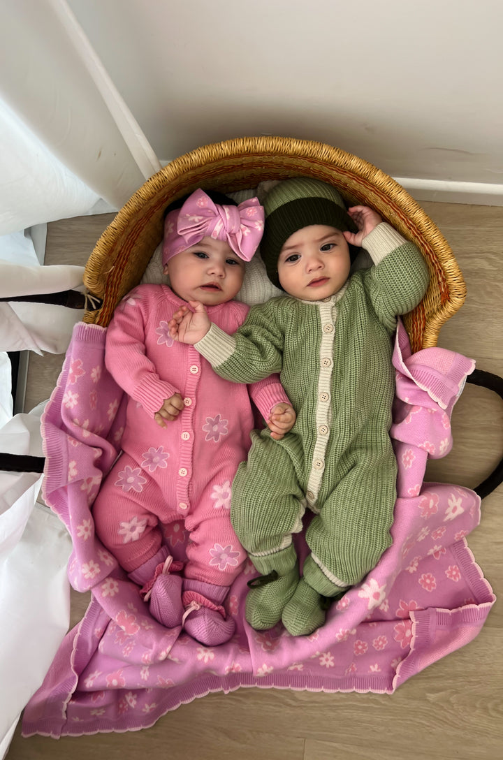 CLASSIC KNIT ROMPER ALOE