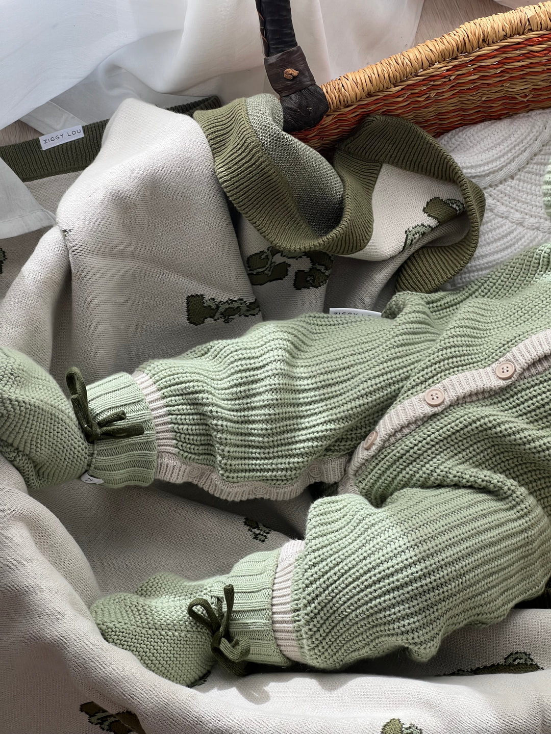 CLASSIC KNIT ROMPER ALOE