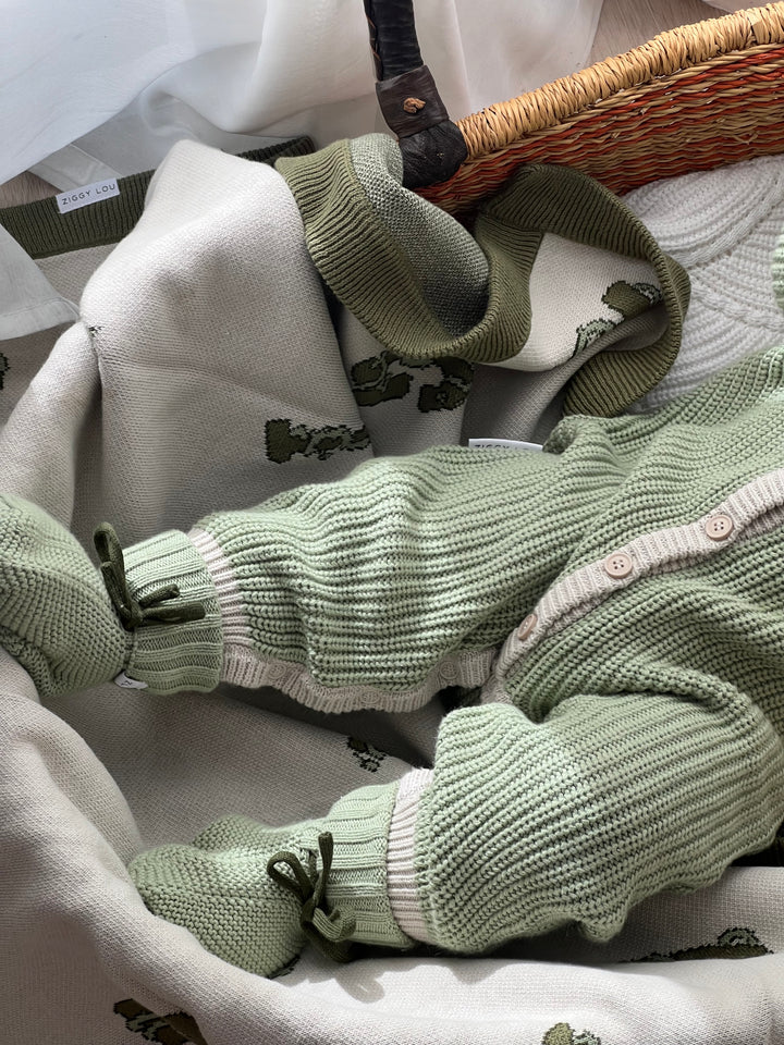 CLASSIC KNIT ROMPER ALOE