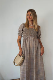 BAILEY DRESS TRUFFLE CHECK