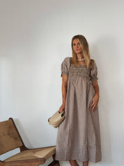 BAILEY DRESS TRUFFLE CHECK