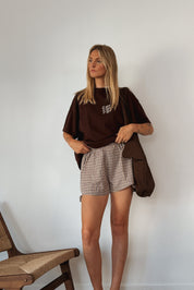 IMOGEN SHORTS TRUFFLE CHECK