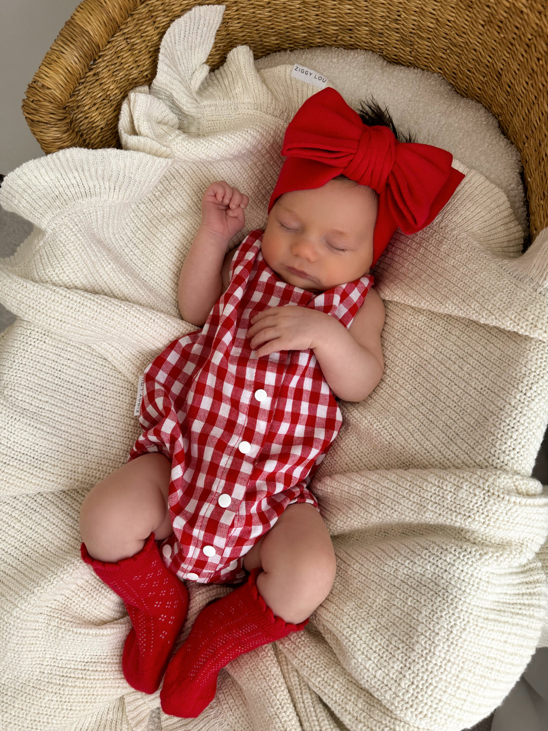 SUMMER BUBBLE ROMPER | RED GINGHAM