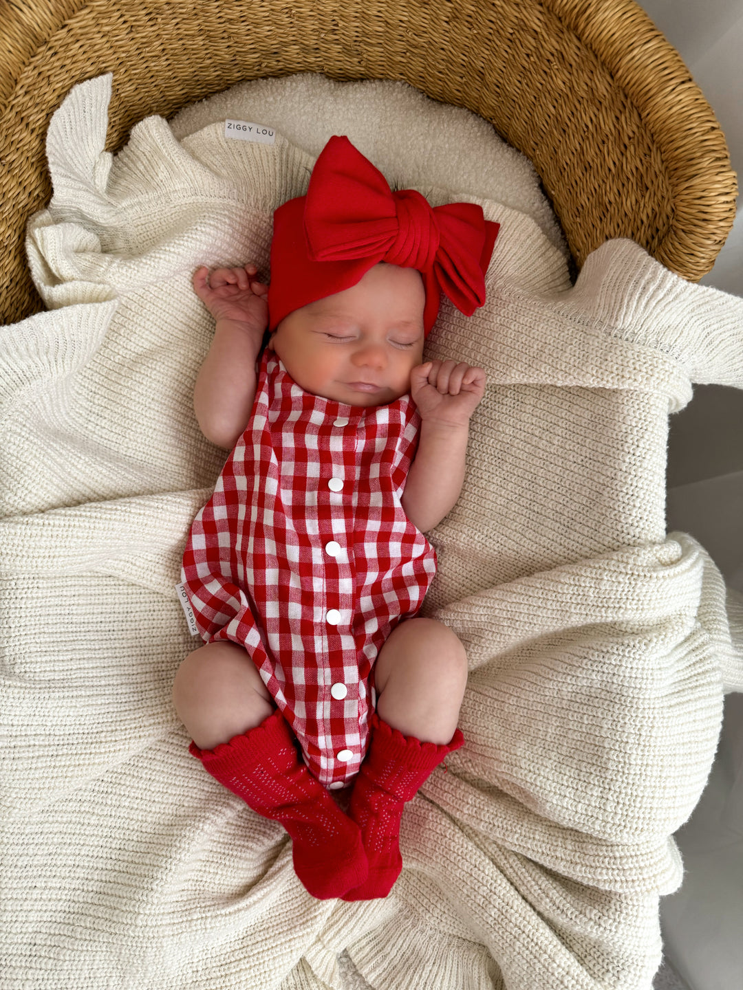 SUMMER BUBBLE ROMPER | RED GINGHAM