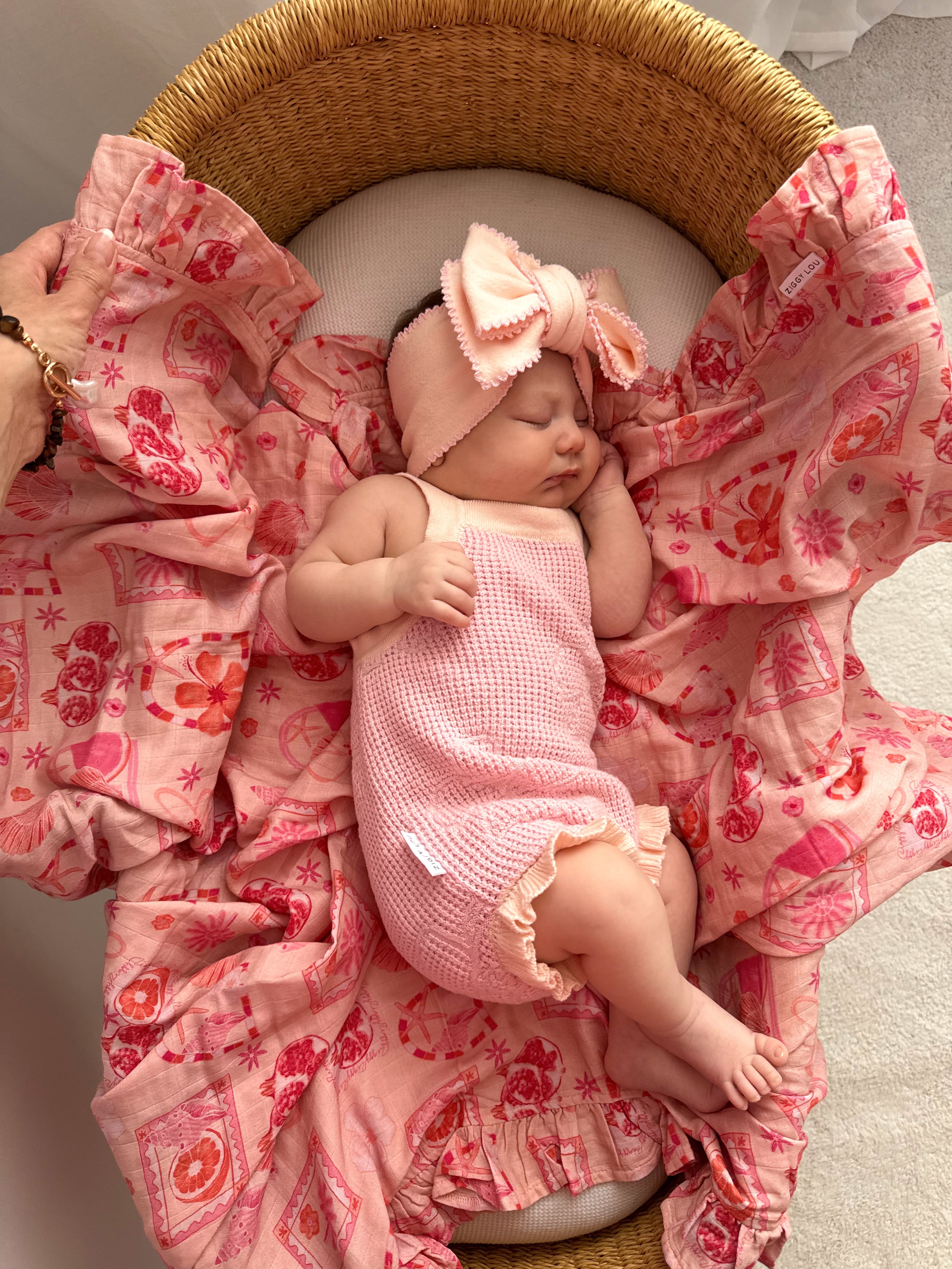 FRILL BODYSUIT HIBISCUS