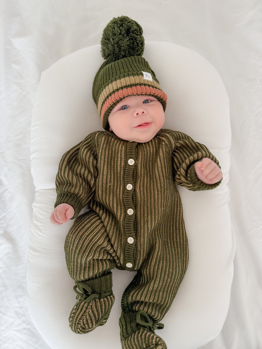 CLASSIC KNIT ROMPER | PESTO