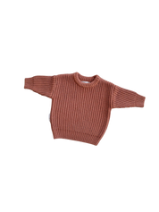 JUMPER SUPER CHUNKY TERRACOTTA