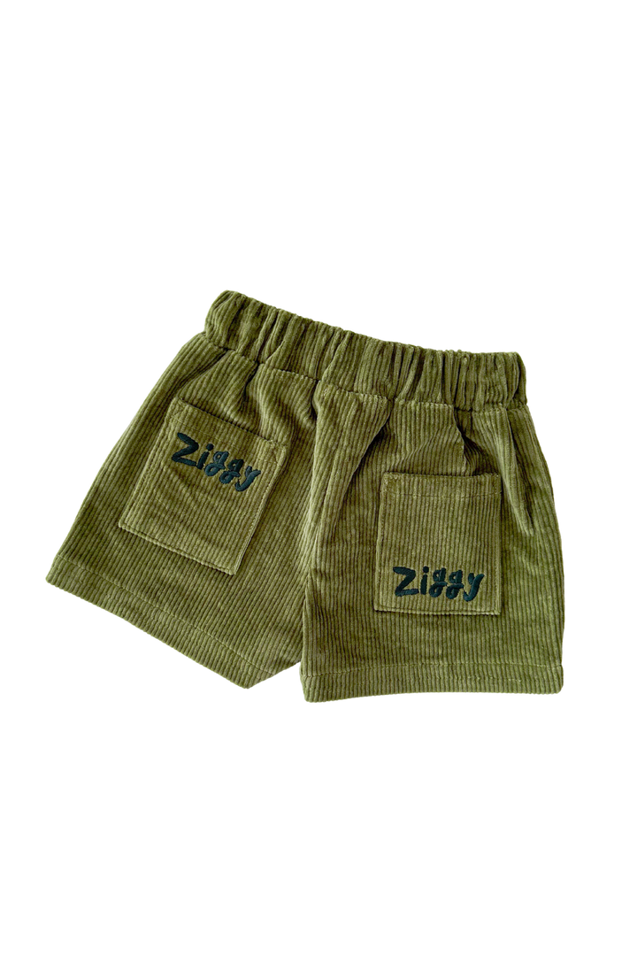 CORD SHORTS | EVERGREEN