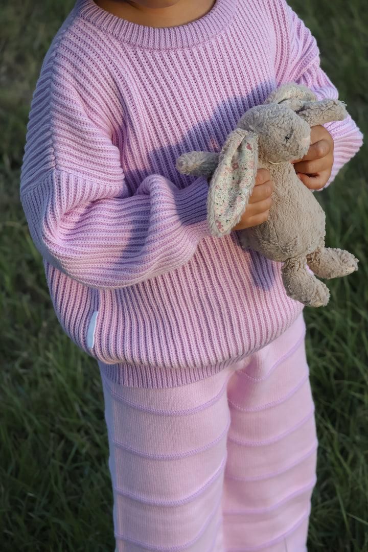 CROPPED PANTS | LILAC STRIPE