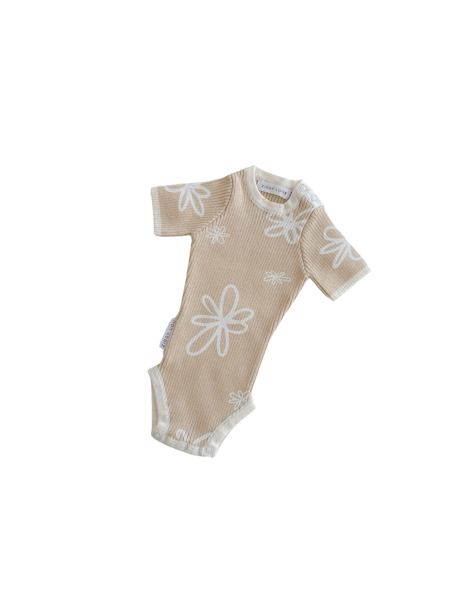 SUMMER RIBBED BODYSUIT | GIA (LATTE) - 0-3M ONLY
