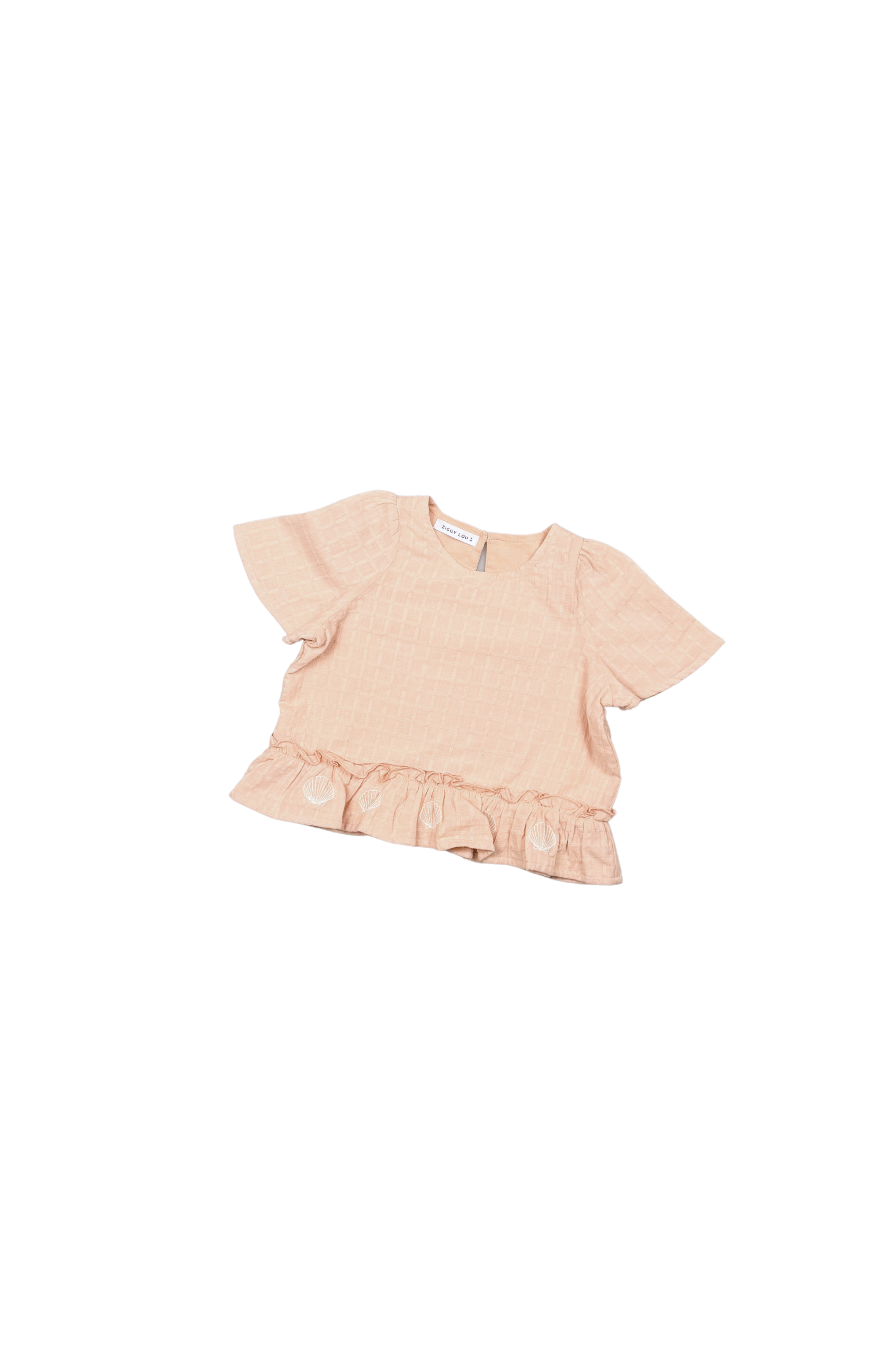 BONNIE TOP APRICOT CHECK