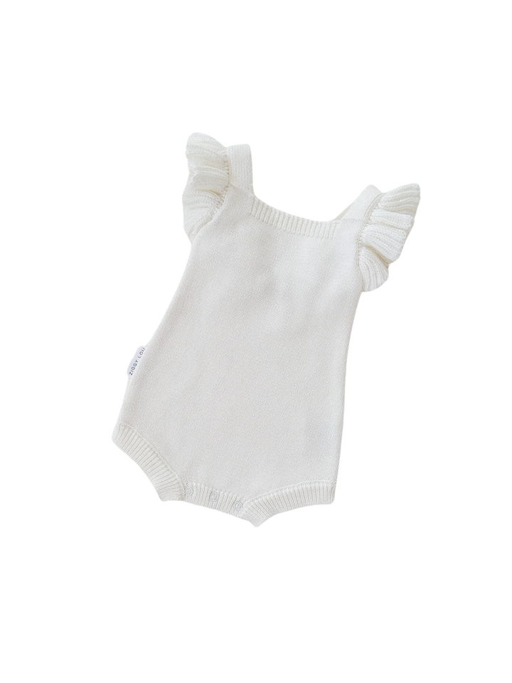 FRILL ROMPER | MILK