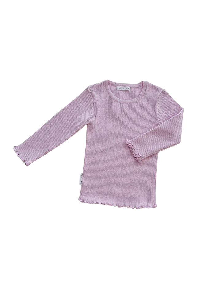 RIBBED TOP | LILAC FLECK