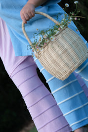 CROPPED PANTS | LILAC STRIPE