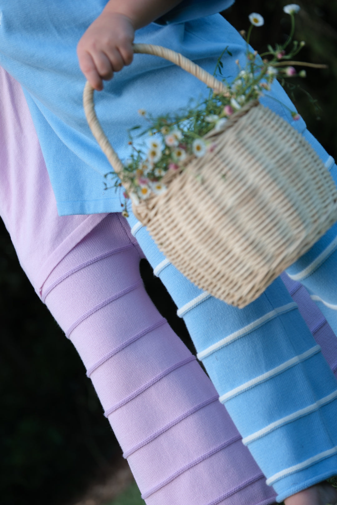 CROPPED PANTS | LILAC STRIPE