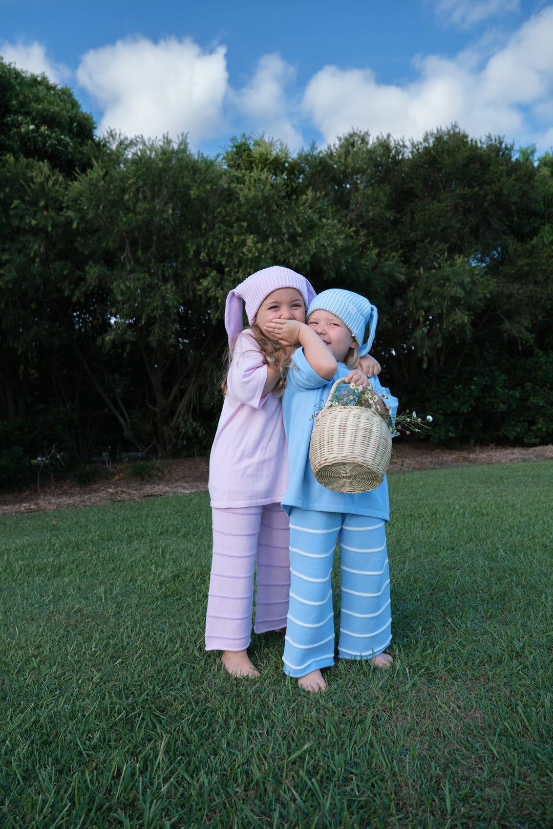 CROPPED PANTS | LILAC STRIPE