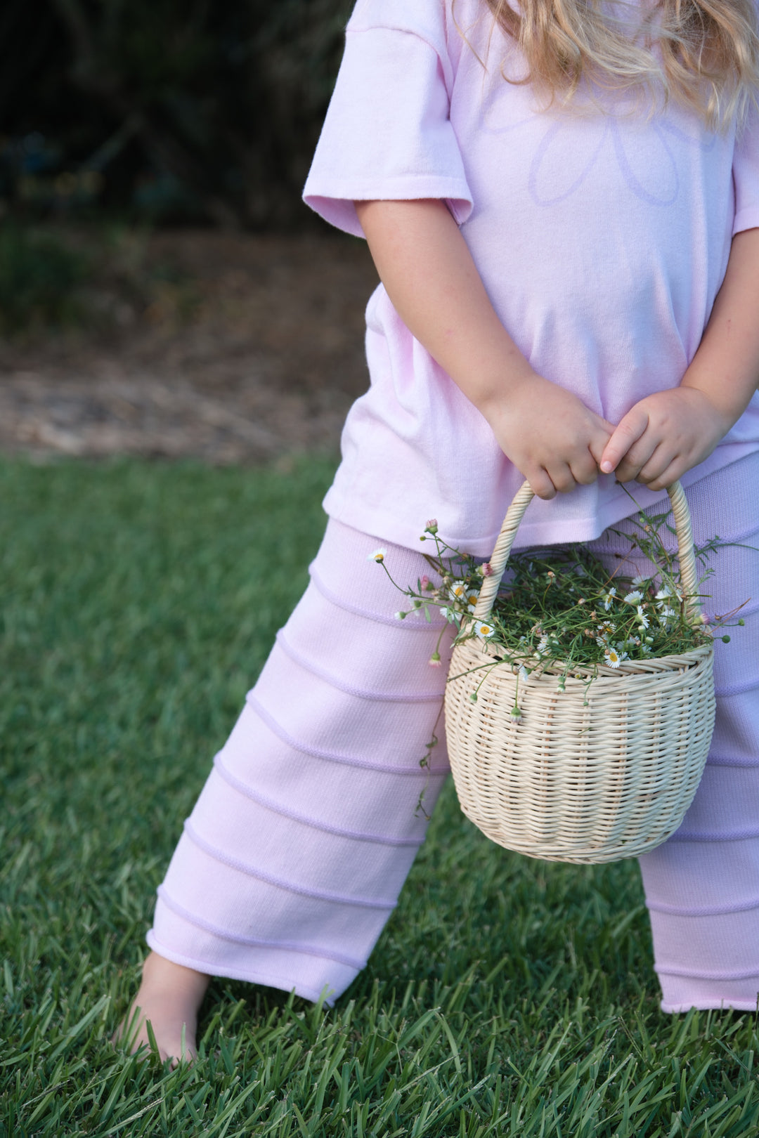 CROPPED PANTS | LILAC STRIPE