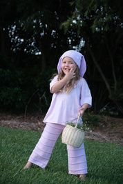 CROPPED PANTS | LILAC STRIPE