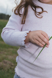 RIBBED TOP LAVENDER FLECK
