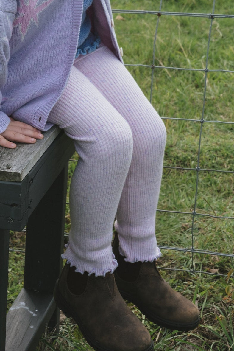 LEGGINGS LAVENDER FLECK