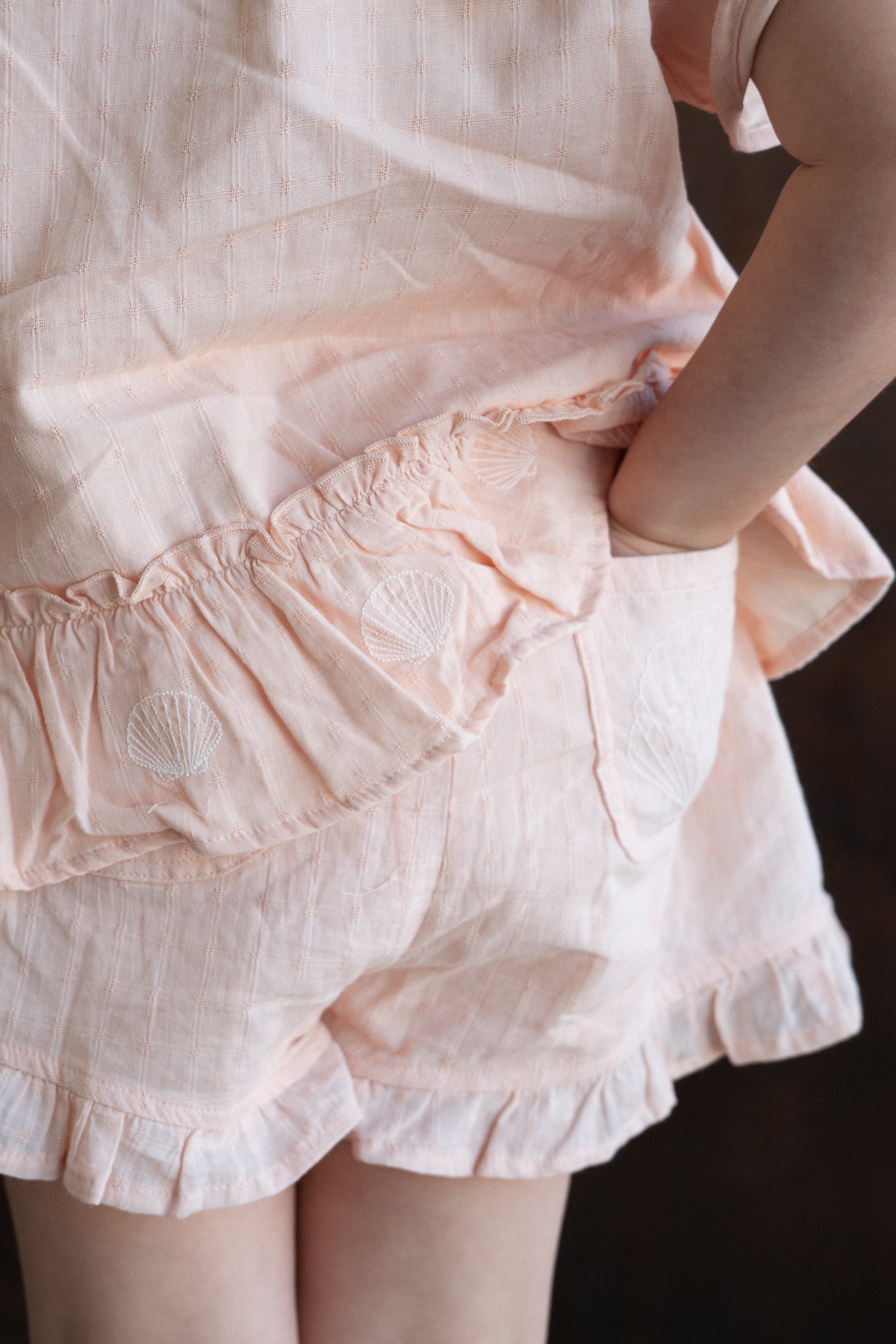SHORTS APRICOT CHECK