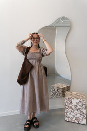 BAILEY DRESS TRUFFLE CHECK