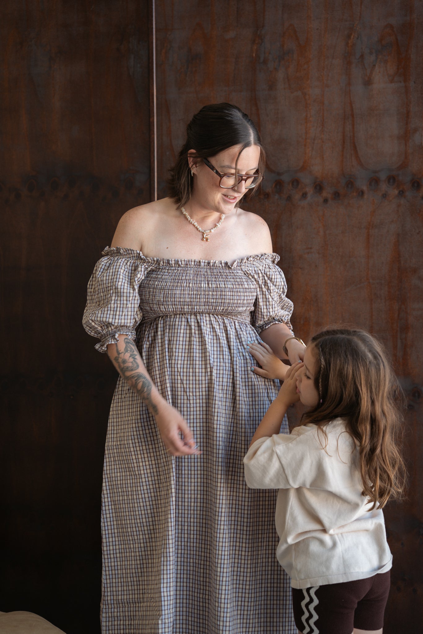 BAILEY DRESS TRUFFLE CHECK