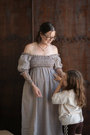 BAILEY DRESS TRUFFLE CHECK
