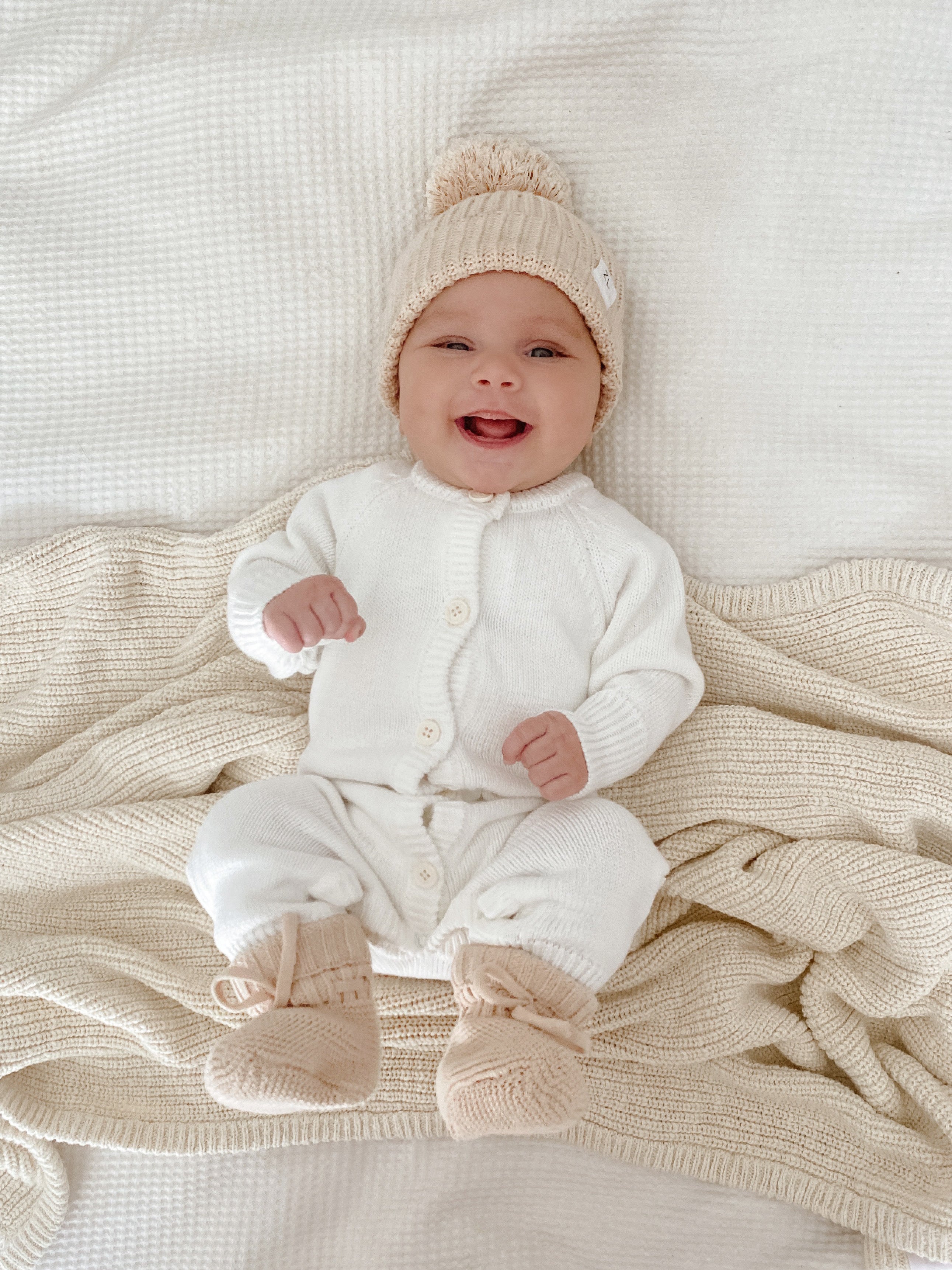 CLASSIC KNIT ROMPER MILK